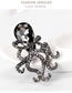 Fashion Black Octopus Shape Decorated Brooch