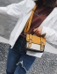 Fashion Yellow Belt Buckle Decorated Bag