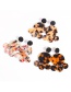 Fashion Light Brown Round Shape Decorated Earrings