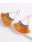 Fashion Khaki Tassel Decorated Earrings