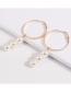 Fashion Gold Color Pure Color Decorated Round Earrings