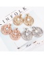Fashion Silver Color Round Shape Decorated Pure Color Earrings