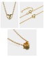 Fashion Gold Color Heart Shape Decorated Neclace