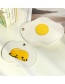 Fashion White Poached Egg Shape Decorated Purse