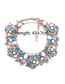 Fashion Blue Full Diamond Decorated Necklace