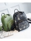 Fashion Black Flower Pattern Decorated Backpack