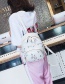 Fashion White Flower Pattern Decorated Backpack