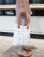 Fashion Brown Flower Pattern Decorated Handbag