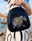Fashion Black Elephant Pattern Decorated Backpack
