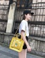 Fashion Yellow Cactus Pattern Decorated Shoulder Bag