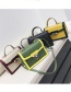 Fashion Green Square Shape Decorated Shoulder Bag