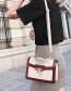 Fashion Beige Square Shape Decorated Shoulder Bag