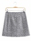 Fashion Gray Leopard Pattern Decorated Skirt