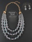 Fashion White Pure Color Decorated Jewelry Set