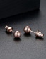 Fashion Rose Gold Pure Color Decorated Earrings (8mm)