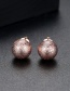Fashion Rose Gold Ball Shape Decorated Earrings (5mm )