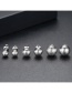 Fashion Silver Color Ball Shape Decorated Earrings (10 Mm )