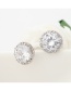 Fashion Silver Color Diamond Decorated Earrings