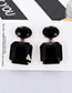 Fashion Black Geometric Shape Decorated Earrings