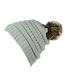 Fashion Gray Pure Color Decorated Hat