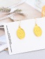Fashion Gold Color Oval Shape Design Letter Pattern Earrings