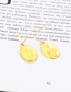 Fashion Gold Color Oval Shape Design Letter Pattern Earrings