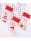 Fashion Red+white Deer Pattern Decorated Christmas Sock