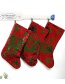 Fashion Red+green Deer Pattern Decorated Christmas Sock