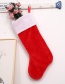 Fashion Red Pure Color Decorated Christmas Sock