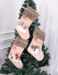 Fashion Light Pink Santa Claus Pattern Decorated Christmas Sock