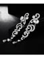 Fashion Silver Color Full Diamond Decorated Flower Shape Earrings