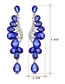 Fashion Sapphore Blue Waterdrop Shape Decorated Earrings