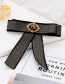 Fashion Black Oval Shape Decorated Bowknot Brooch