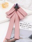 Fashion Pink Waterdrop Shape Decorated Bowknot Brooch