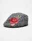Fashion Gray Flower Pattern Decorated Belle Hat