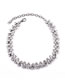 Fashion Gray Full Diamond Decorated Necklace