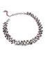 Fashion Silver Color Full Diamond&pearl Decorated Necklace