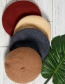 Fashion Claret Red Pure Color Decorated Berets