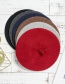 Fashion Coffee Pure Color Decorated Berets