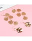 Simple Gold Color Leaf Shape Decorated Earrings