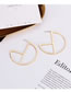 Fashion Gold Color Circular Ring Shape Decorated Earrings