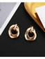 Fashion Gold Color Pure Color Decorated Hollow Out Earrings