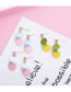 Simple Green+yellow Round Shape Decorated Earrings