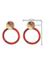 Fashion Gray Round Shape Decorated Earrings