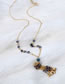 Vintage Gold Color Bead Decorated Pure Color Necklace