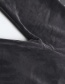 Fashion Dark Gray Stripe Pattern Decorated Trousers