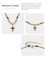 Simple Black Cross Shape Decorated Bracelet