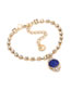 Fashion Sapphire Blue Diamond Decorated Bracelet