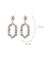 Fashion Gold Color+silver Color Diamond Decorated Earrings