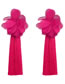Fashion Light Pink Flower Shape Decorated Earrings